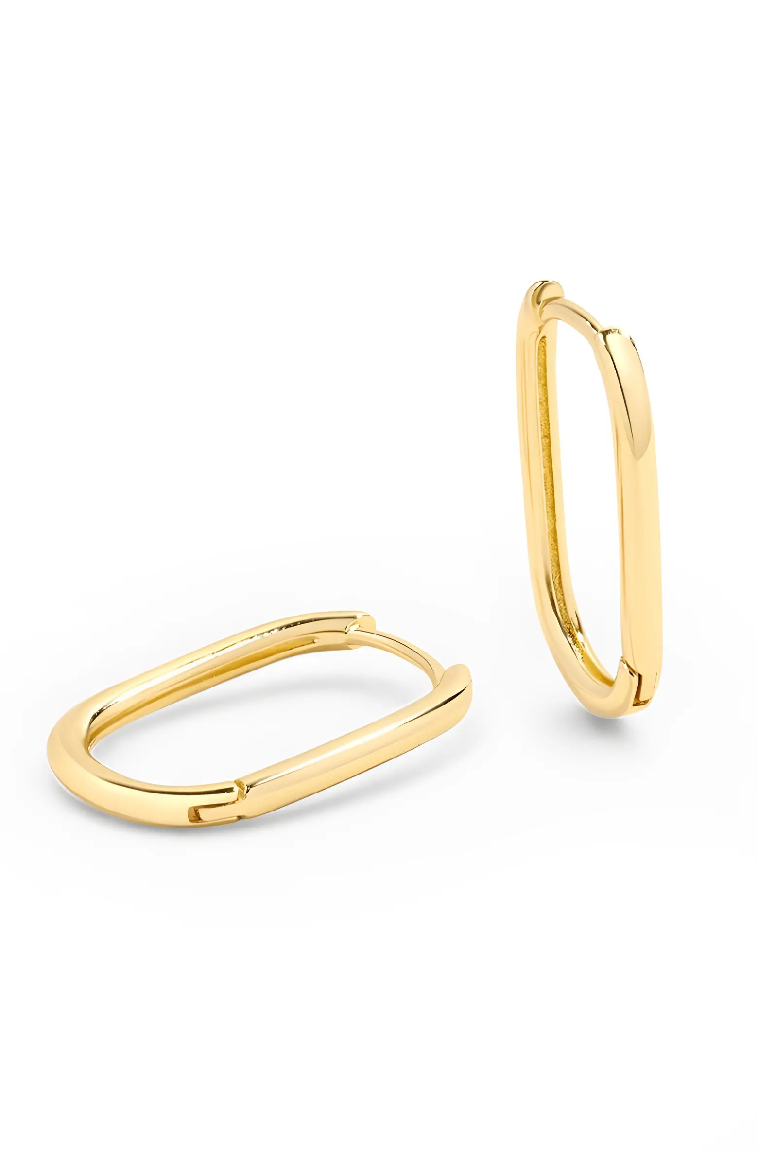 Retro Box Huggie Hoop Earrings | Nordstrom