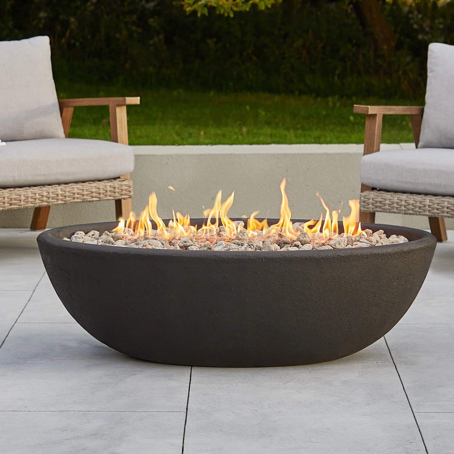 Real Flame RIVERSIDE Oval Propane Fire Bowl by Real Flame & Reviews | Wayfair | Wayfair North America