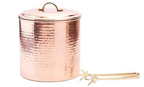 Old Dutch International Hammered Decor Ice Bucket with Liner and Tongs, 3-Quart, Copper | Amazon (US)