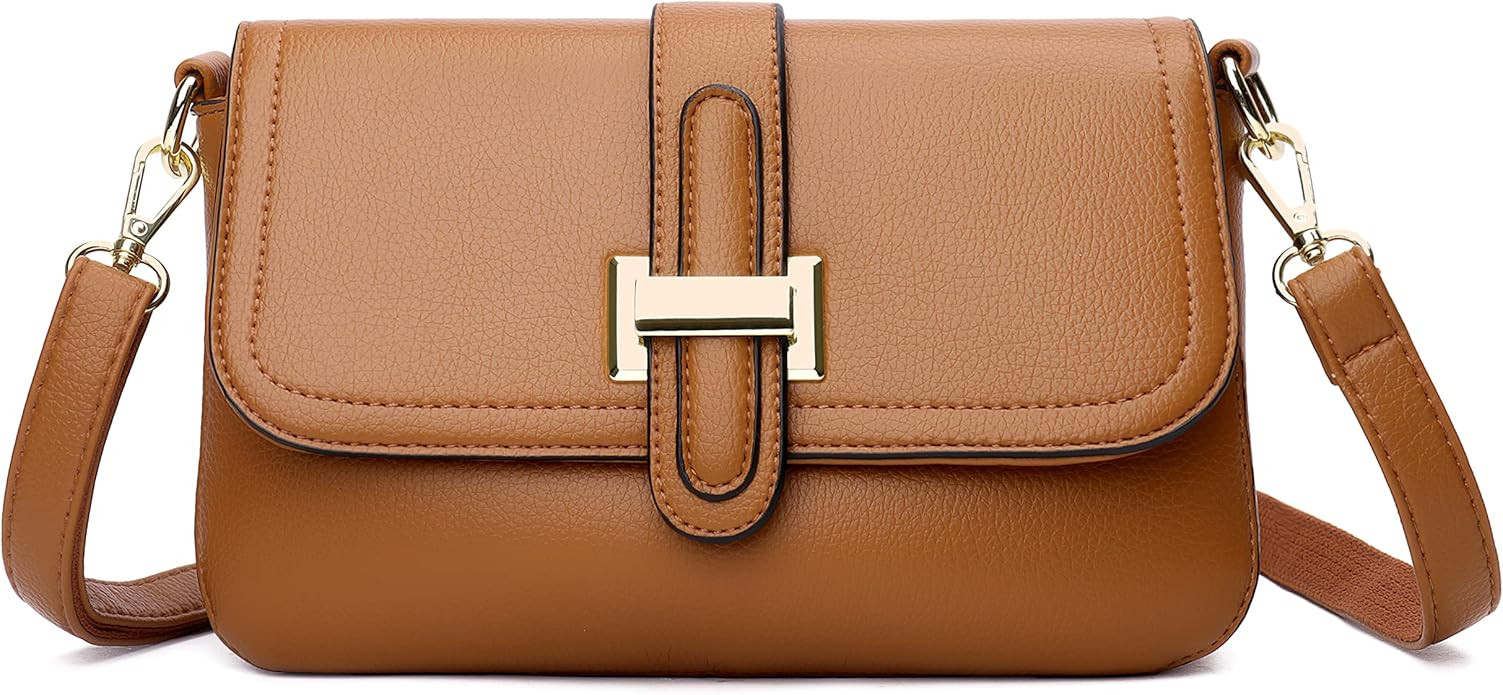 FSD.WG Fashion Quilted Crossbody Bag,Leather Ladies Shoulder Purses, Mini Shoulder Bag,Phone Wall... | Amazon (US)