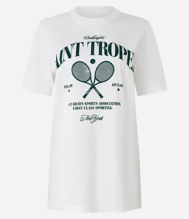 Camiseta Alongada em Algodão com Estampa Saint Tropez Snow White - Lojas Renner | Renner (BR)