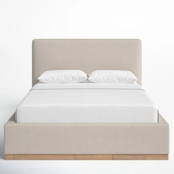 Grounded Upholstered Wood Base Bed | Wayfair Professional
