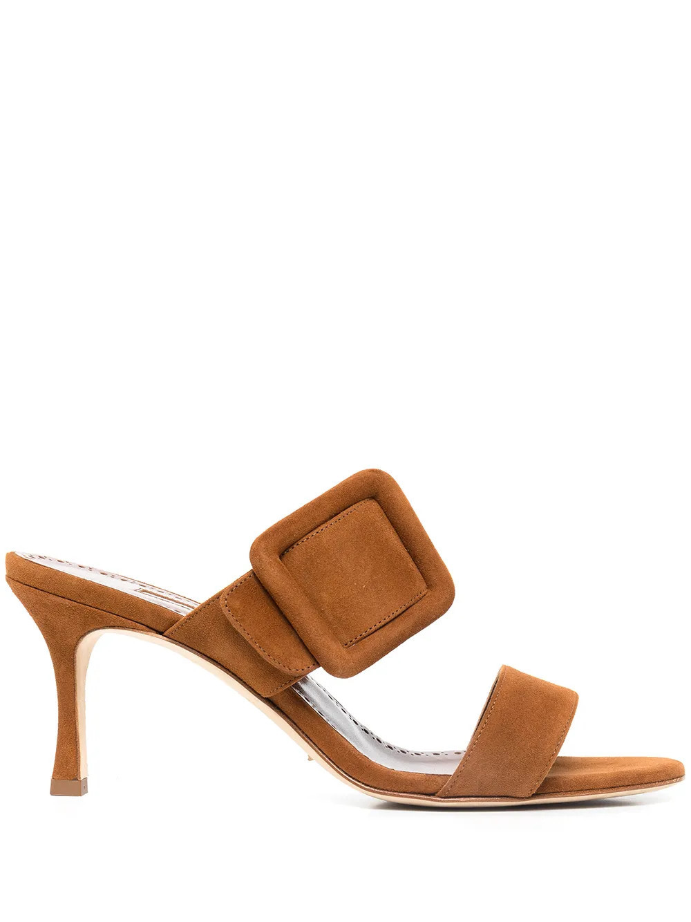 Manolo Blahnik Gable suede-leather buckled sandals - Brown | Farfetch Global