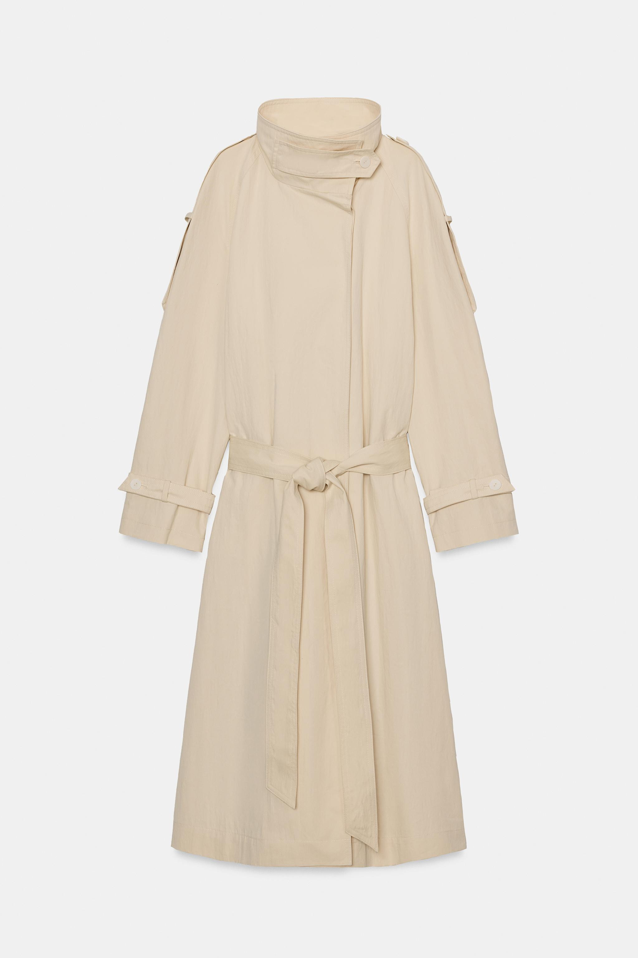 ZW COLLECTION HIGH-NECK TRENCH COAT | Zara US