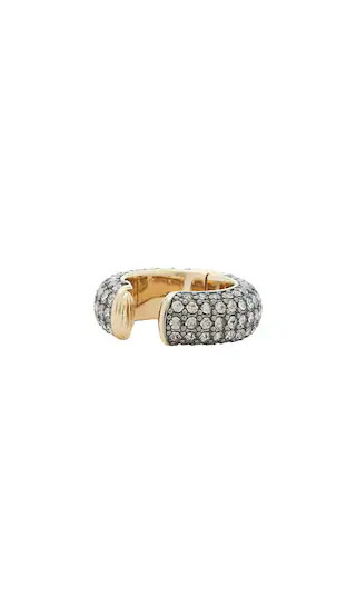 Demarson Lili Pave Ear-cuff 2.0 in Metallic Gold. | Revolve Clothing (Global)