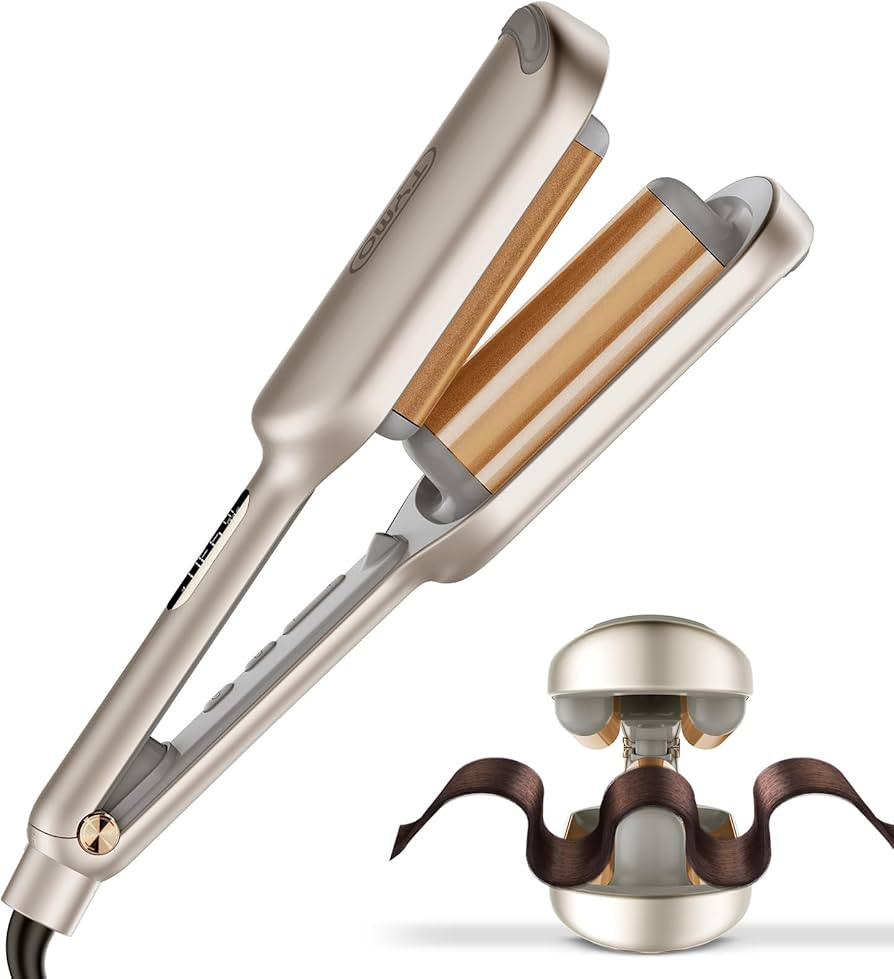 Curling Iron Hair Crimper Waver - TYMO ROVY Beach Waves Curling Wand, Ionic Deep Waver Hair Curle... | Amazon (US)