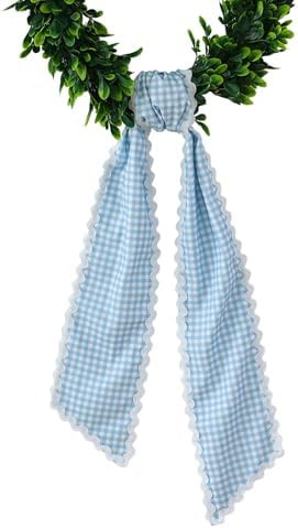 DYSHAYEN Wreath Sash for Front Door,Canvas RIC Rac Trim Wreath Accessories for Yard Doorway Indoo... | Amazon (US)