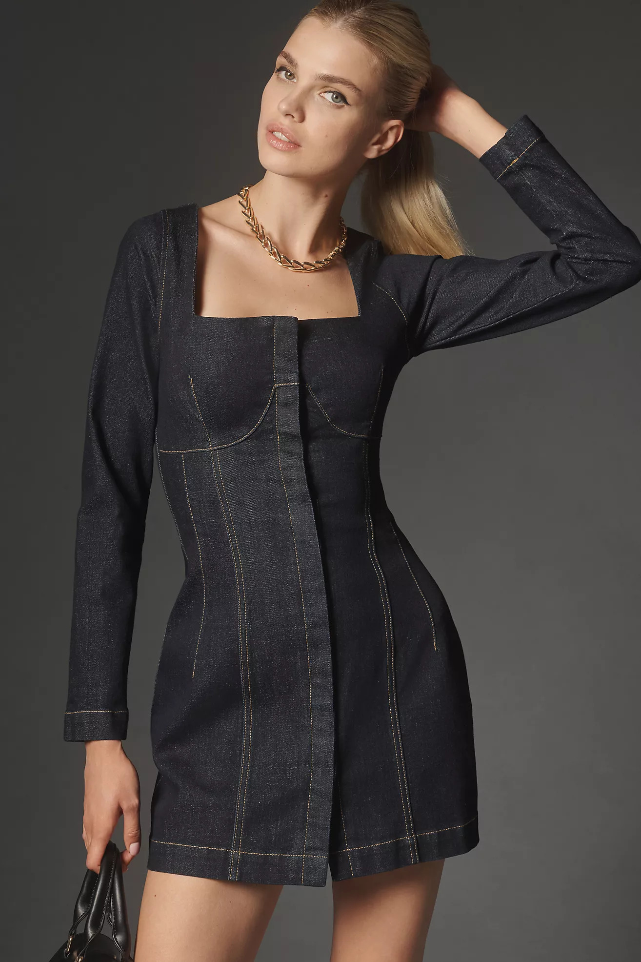 SOVERE Dusk Denim Mini Dress | Anthropologie (US)
