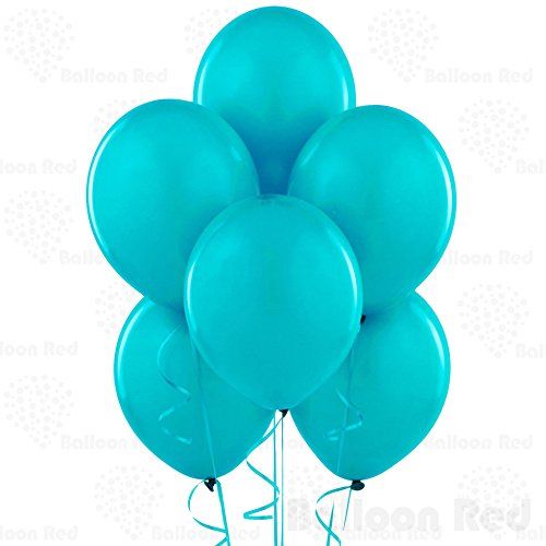 12 Inch Latex Balloons (Premium Helium Quality), Pack of 24, Aqua | Amazon (US)