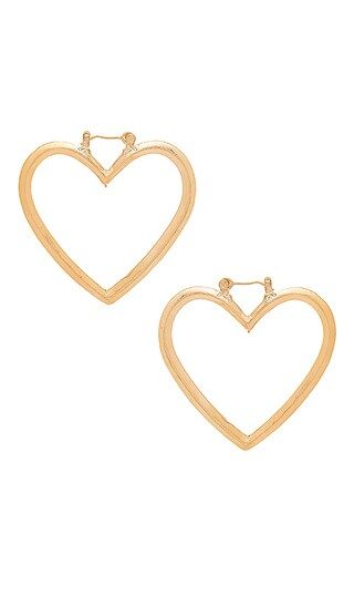 SHASHI Heart Earrings in Gold | Revolve Clothing (Global)