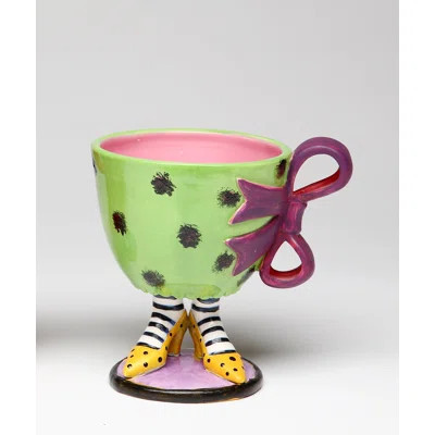 Ceramic Mug With Purple Bow | Wayfair North America
