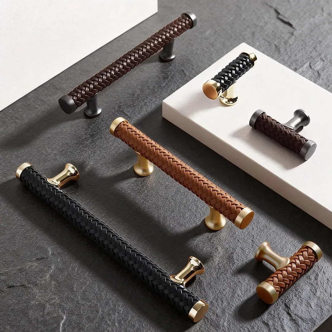 Dresser Handles, Leather Cabinet Pulls, Modern Kitchen Door Knob Pulls | Etsy (US)