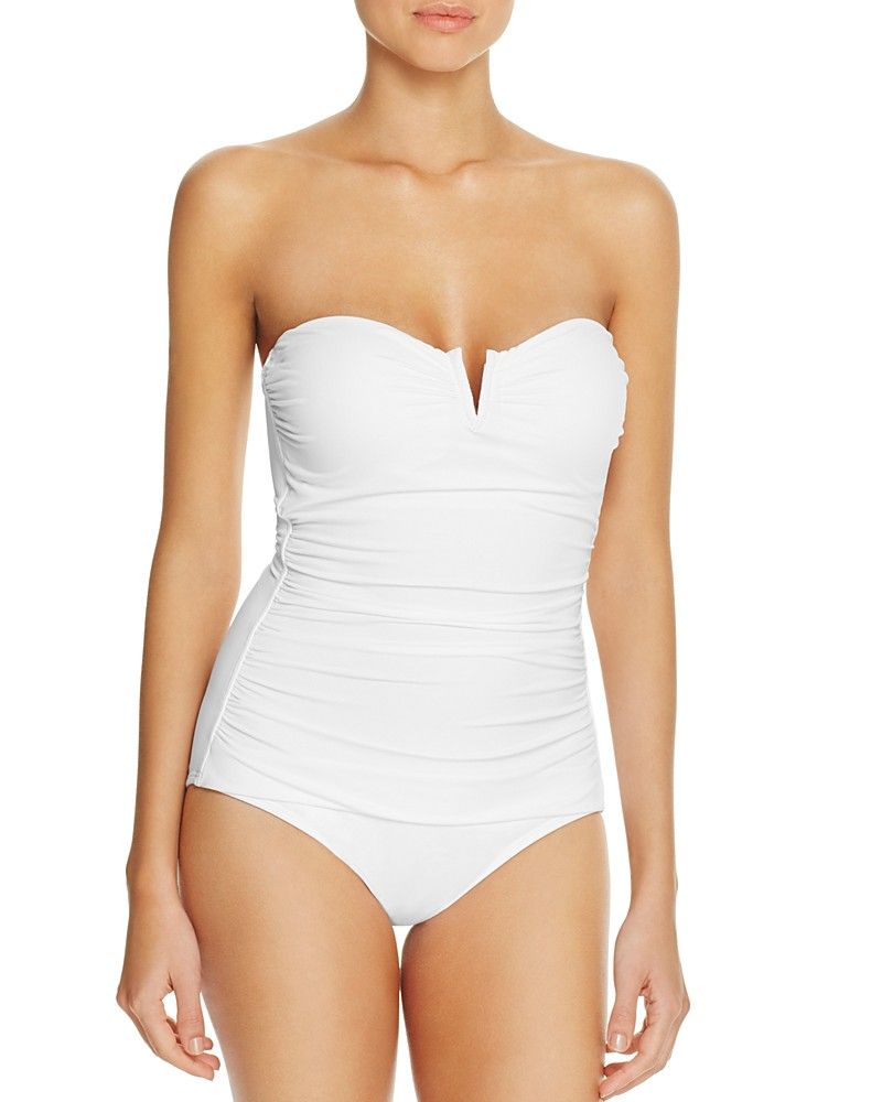 Tommy Bahama Pearl V-Wire Bandeau One Piece Swimsuit | Bloomingdale's (US)
