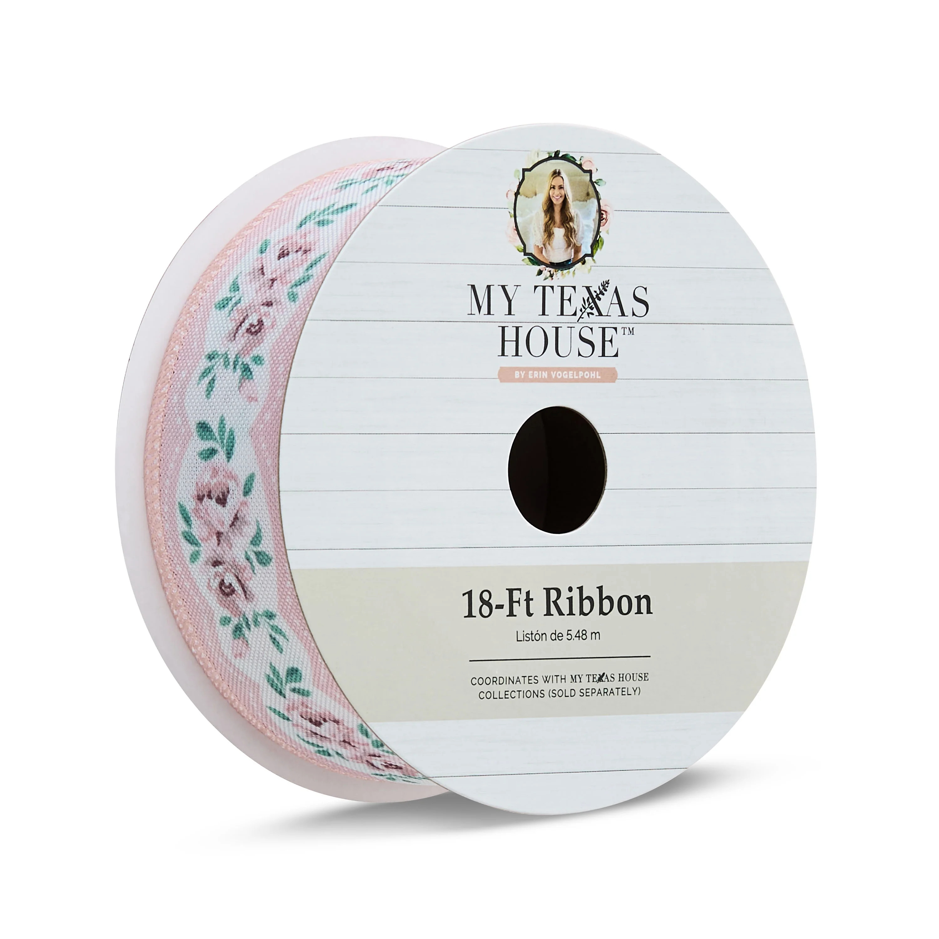 My Texas House Pink Floral Easter Ribbon, 18 ft | Walmart (US)