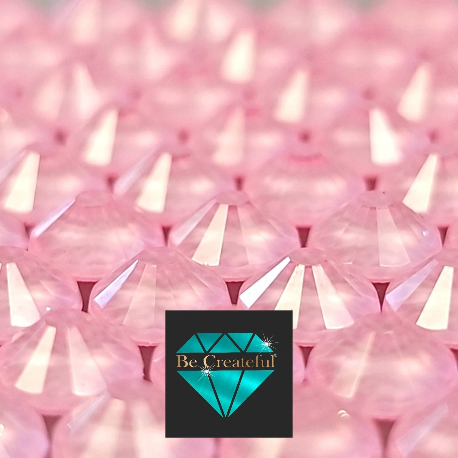 FLATBACK Neon LIGHT Pink Rhinestones - Etsy | Etsy (US)