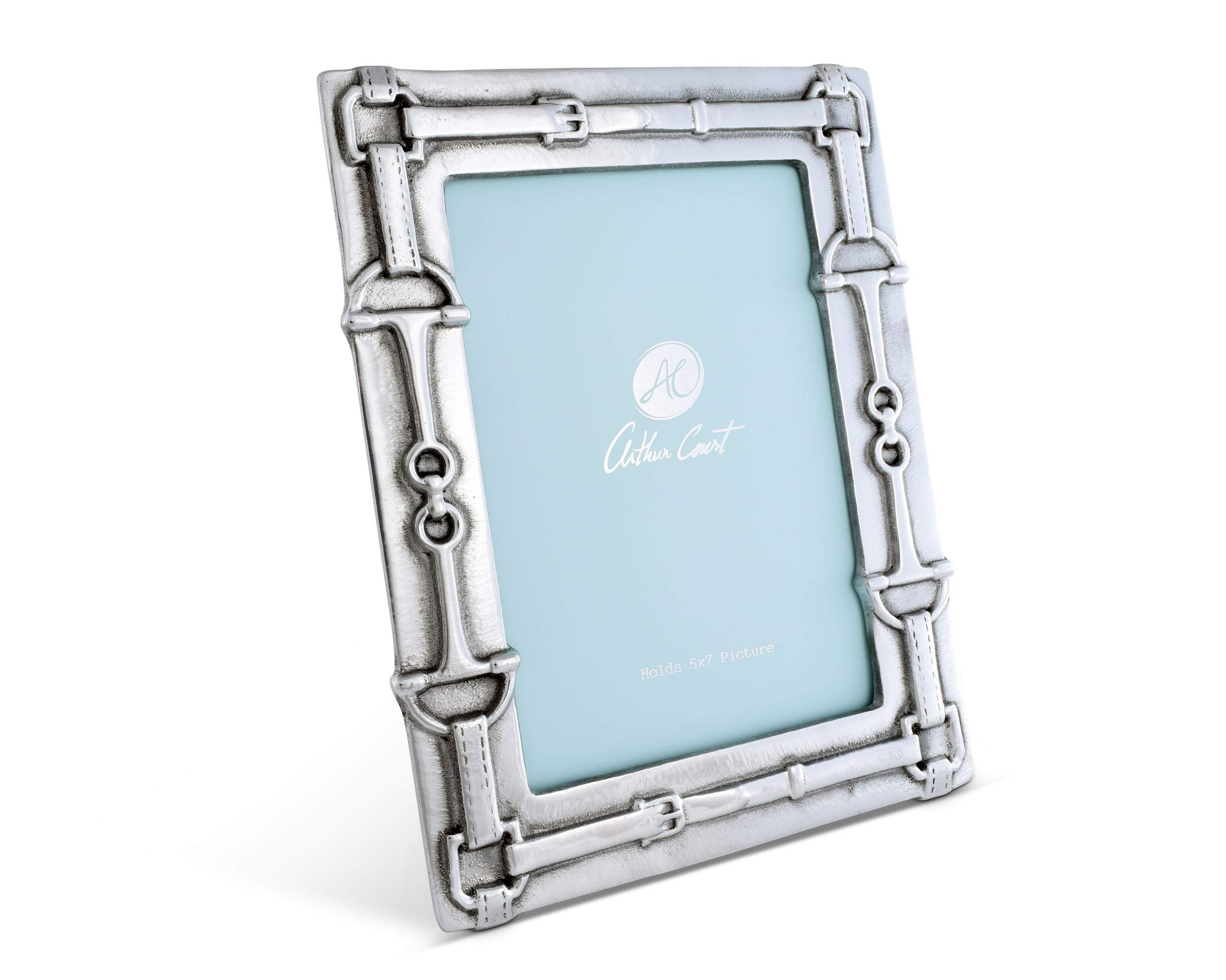 Arthur Court Aluminum Equestrian Bit Pattern Photo Frame, 5x7 inches - Elegant Metal Picture Fram... | Amazon (US)