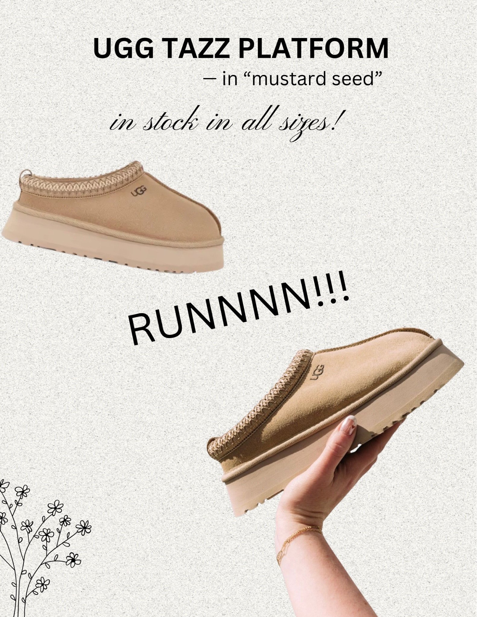 I know everybody and their mothers have been trying to get their hands on this new ugg platform colorway (including me) I HAVE SCOURED THE INTERNET AND THEY JUST BECAME AVAILABLE IN ALL SIZES THROUGH MY LINK RUNNNN BESTIES🫶🏼 good luck🤞🏽

#LTKshoecrush #LTKSeasonal #LTKFind