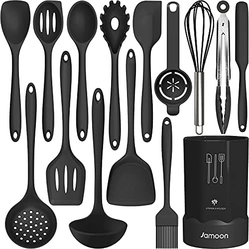 Silicone Cooking Utensils Set - 446°F Heat Resistant Kitchen Utensils,Turner Tongs,Spatula,Spoon... | Amazon (US)