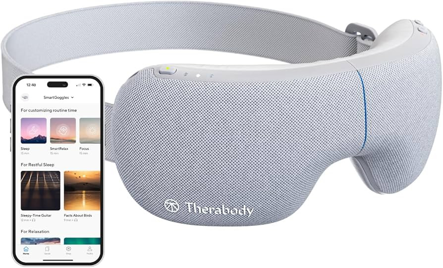 TheraGun SmartGoggles - Bluetooth Heated Facial and Eye Massage Goggles with Sleep, Relax, and Fo... | Amazon (US)