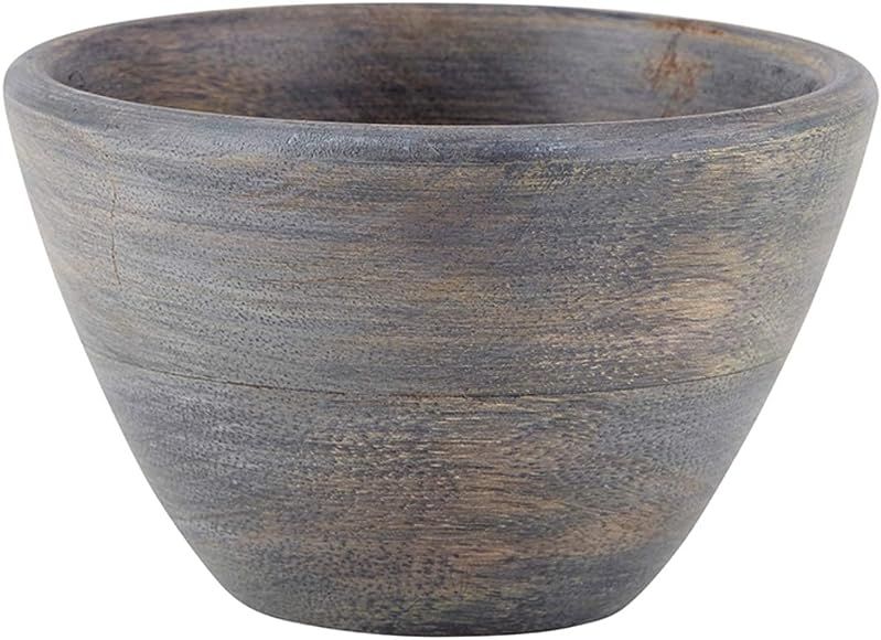 Mango Wood Bowl Gray Decorative Salt Cellar, 4 Inch | Amazon (US)