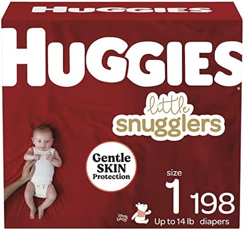 Baby Diapers Size 1, 198 Ct, Huggies Little Snugglers | Amazon (US)