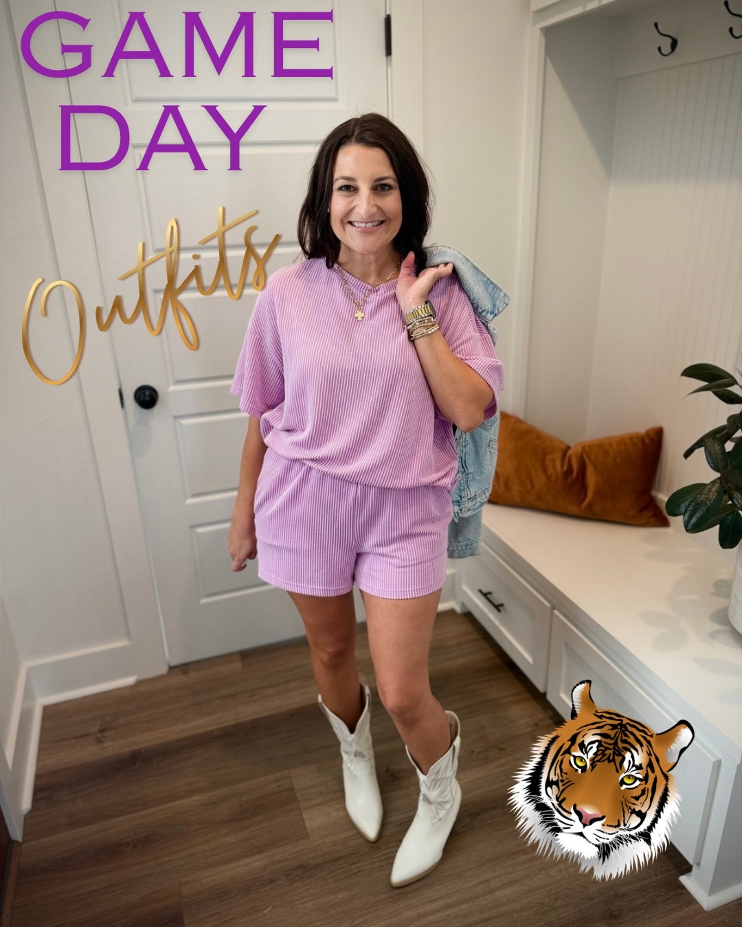 Geaux Tigers! A collection of my favorite Game Day Looks. Comment “TIGER” for the links 🔗 

#lsufootball #collegegameday #tailgate #lsu #amazonfashionfinds