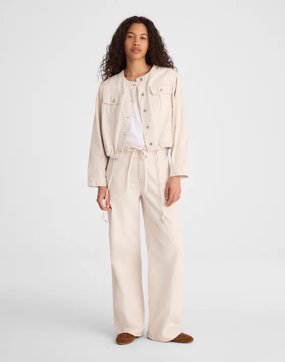 Drawstring Utility Jacket in Airy Denim | Madewell