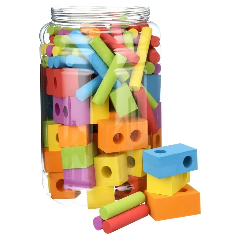 Spark Create Imagine Foam Peg Building Blocks, 100 Pieces, Baby and Toddler Toys | Walmart (US)