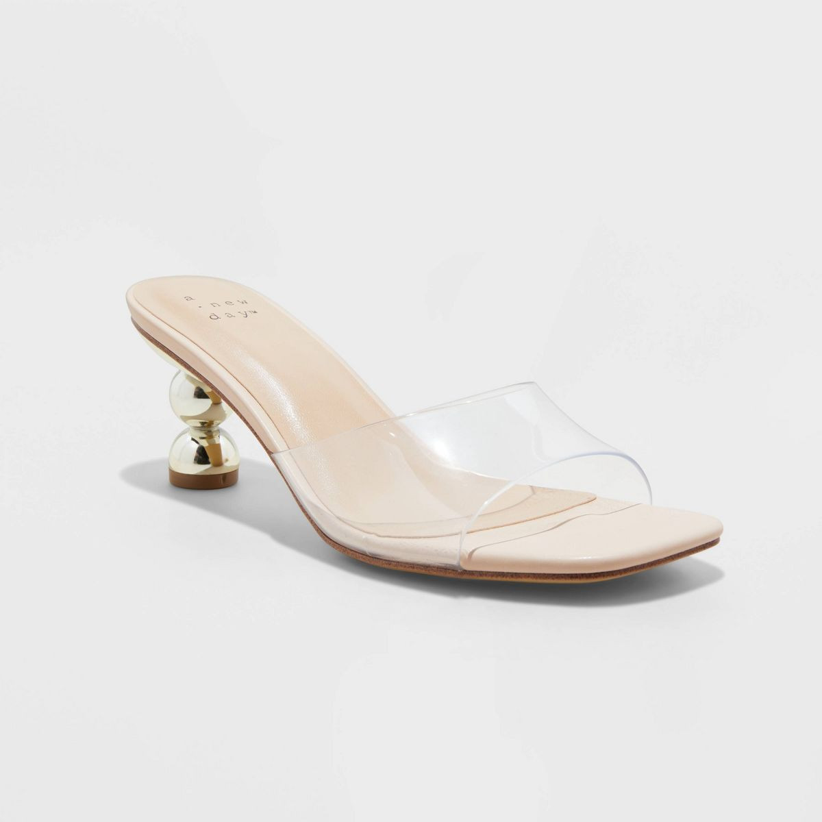 Women's Cami Mule Heels with Memory Foam Insole - A New Day™ Clear | Target