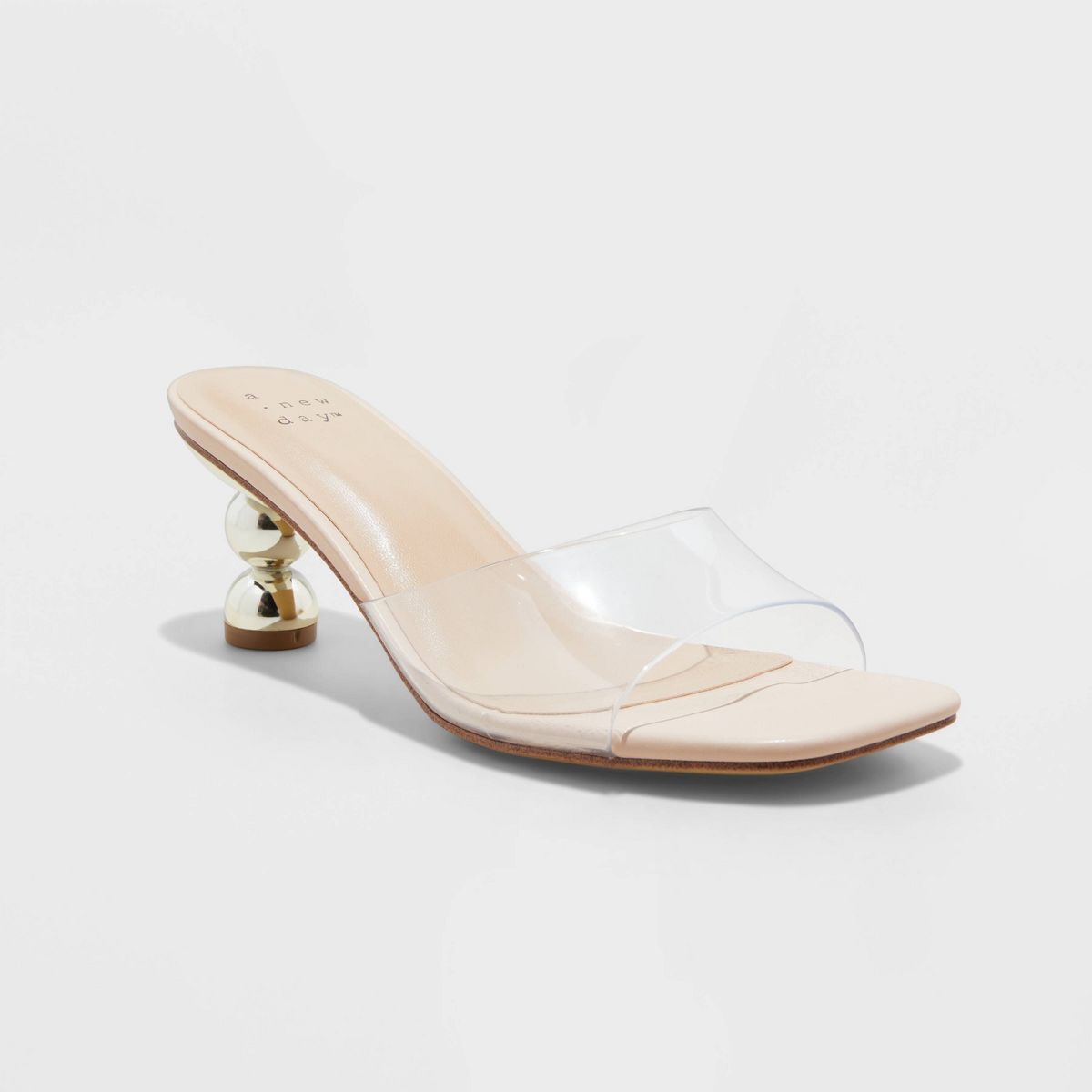 Women's Cami Mule Heels with Memory Foam Insole - A New Day™ Clear 6.5 | Target