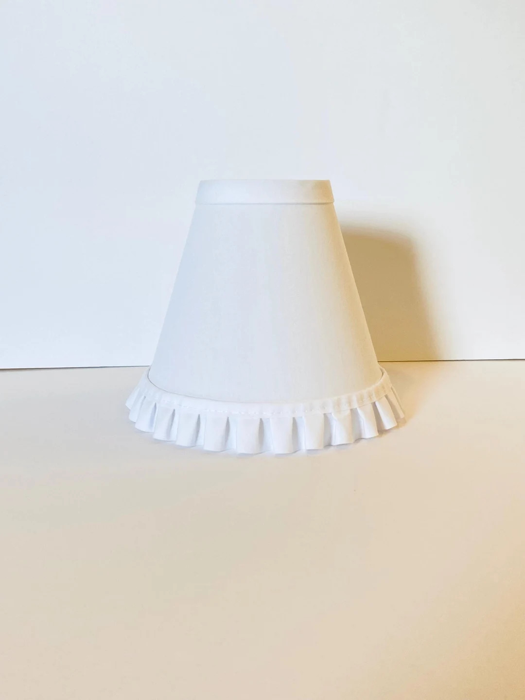 MADE TO ORDER Ruffled White Sconce Chandelier Lamp Shade - Etsy | Etsy (US)