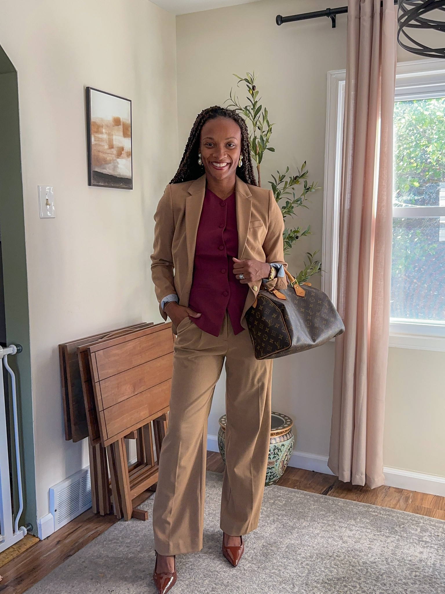 High neck vest styling 

#LTKStyleTip