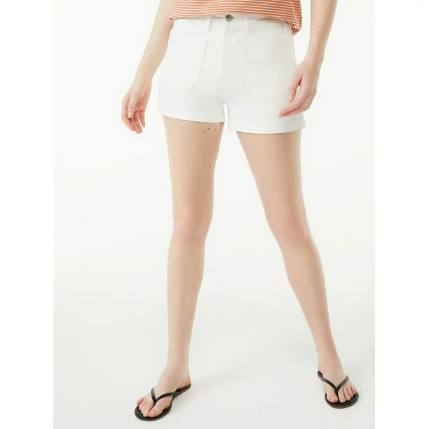 Free Assembly Women's Retro Patch Pocket Shorts | Walmart (US)