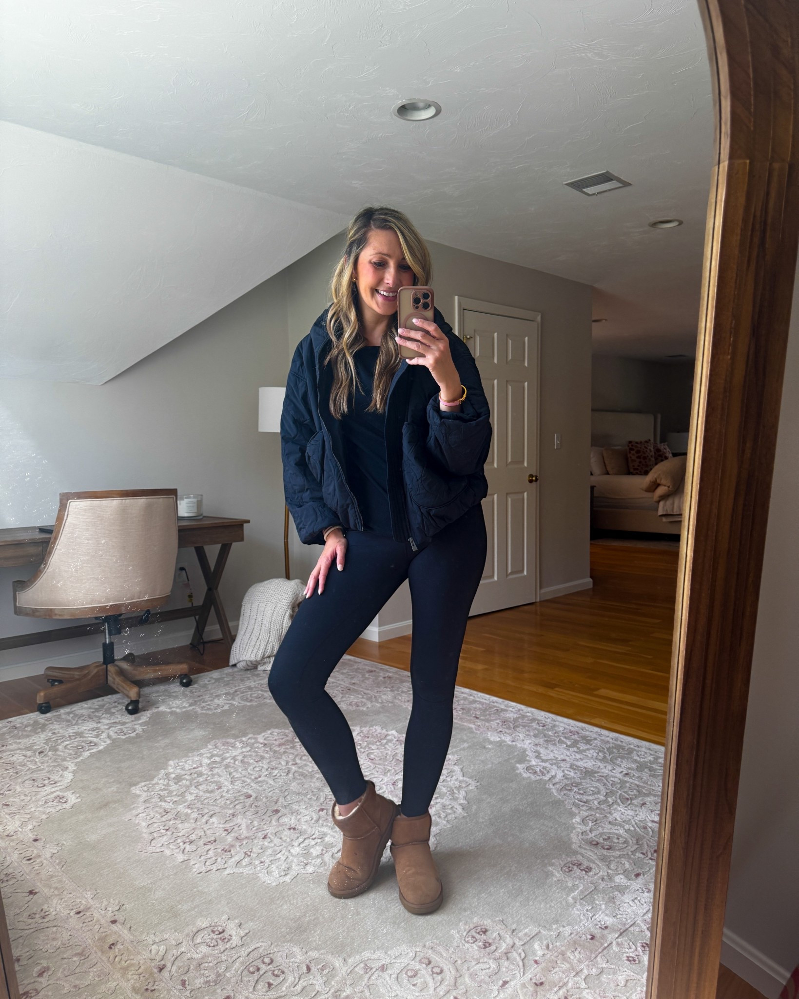 outfit of the day 🖤 

i love the detail of this jacket- the quilt pattern, the oversized pockets, and its the perfect length.

size: medium

#LTKSeasonal #LTKFindsUnder100 #LTKFamily