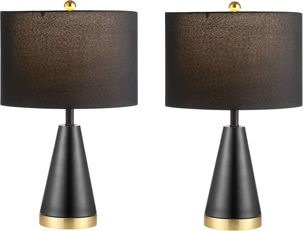 SAFAVIEH Lighting Collection Penla Modern Contemporary Black/ Brass Gold 20-inch Bedroom Living R... | Amazon (US)