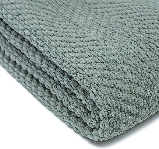 Chanasya Textured Knitted Super Soft Throw Blanket With Tassels Cozy Plush Lightweight Fluffy Wov... | Amazon (US)