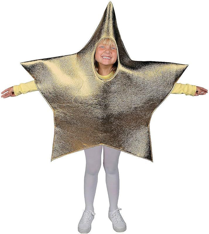 Gold Star Shaped Costume for Kids - Christmas Costumes Props | Amazon (US)