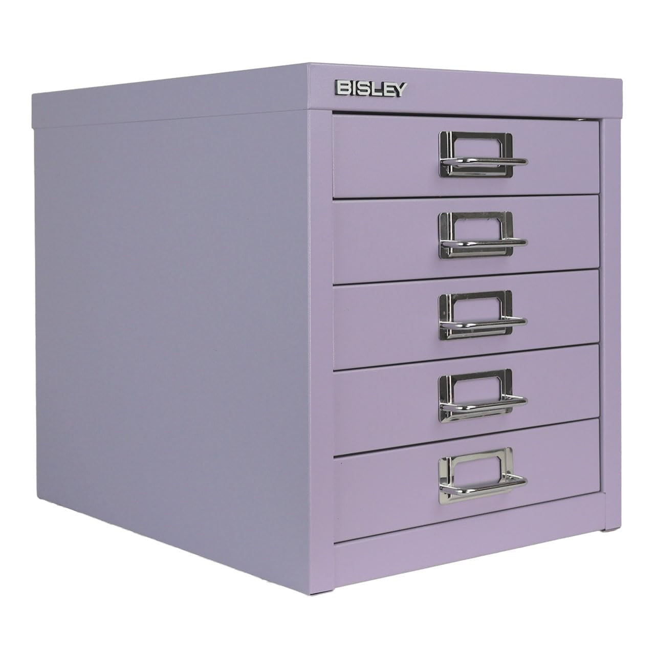 Bisley 5-Drawer Steel MultiDrawer Cabinet - Olive Green, Chrome Pull Handles with Label Holders, ... | Amazon (US)