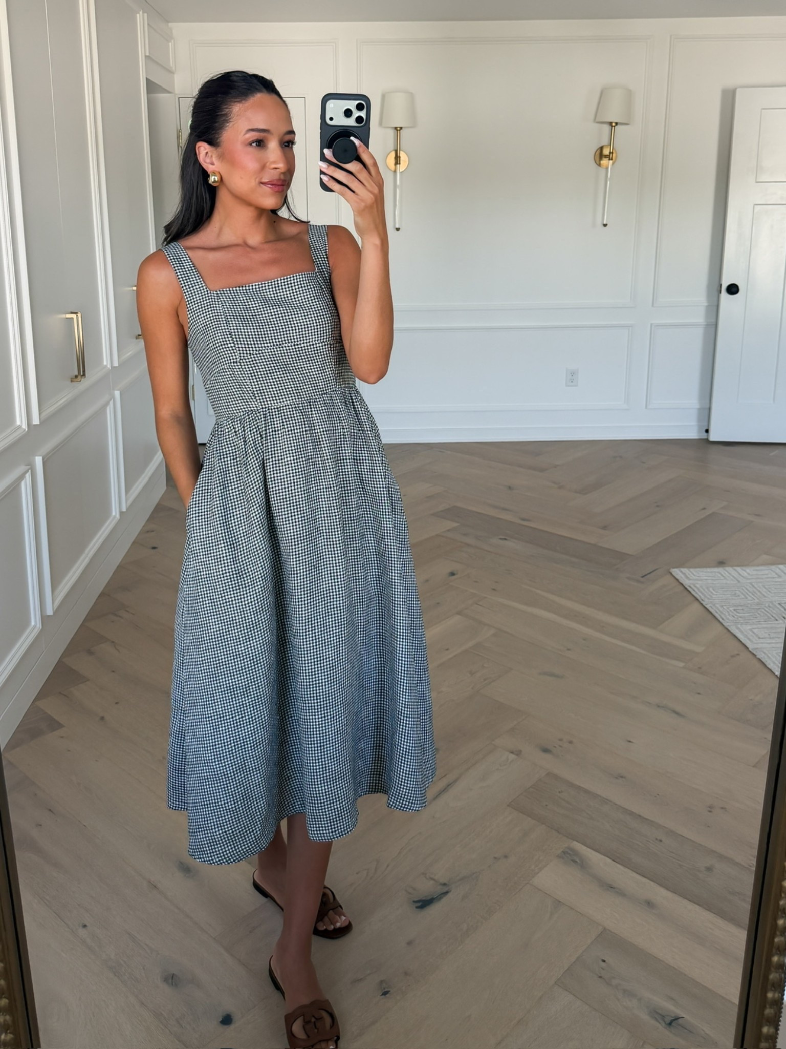This midi dress is perfect for summer! It’s 100% linen, has pockets, adjustable straps and stretches in the back. I’m wearing size Small - fits TTS

summer outfit, summer dresses, linen dress, gingham dress, mom outfit, postpartum outfit, weekend outfit, dinner outfit, date night outfit, vacation outfit

#LTKmomlife #LTKSeasonal