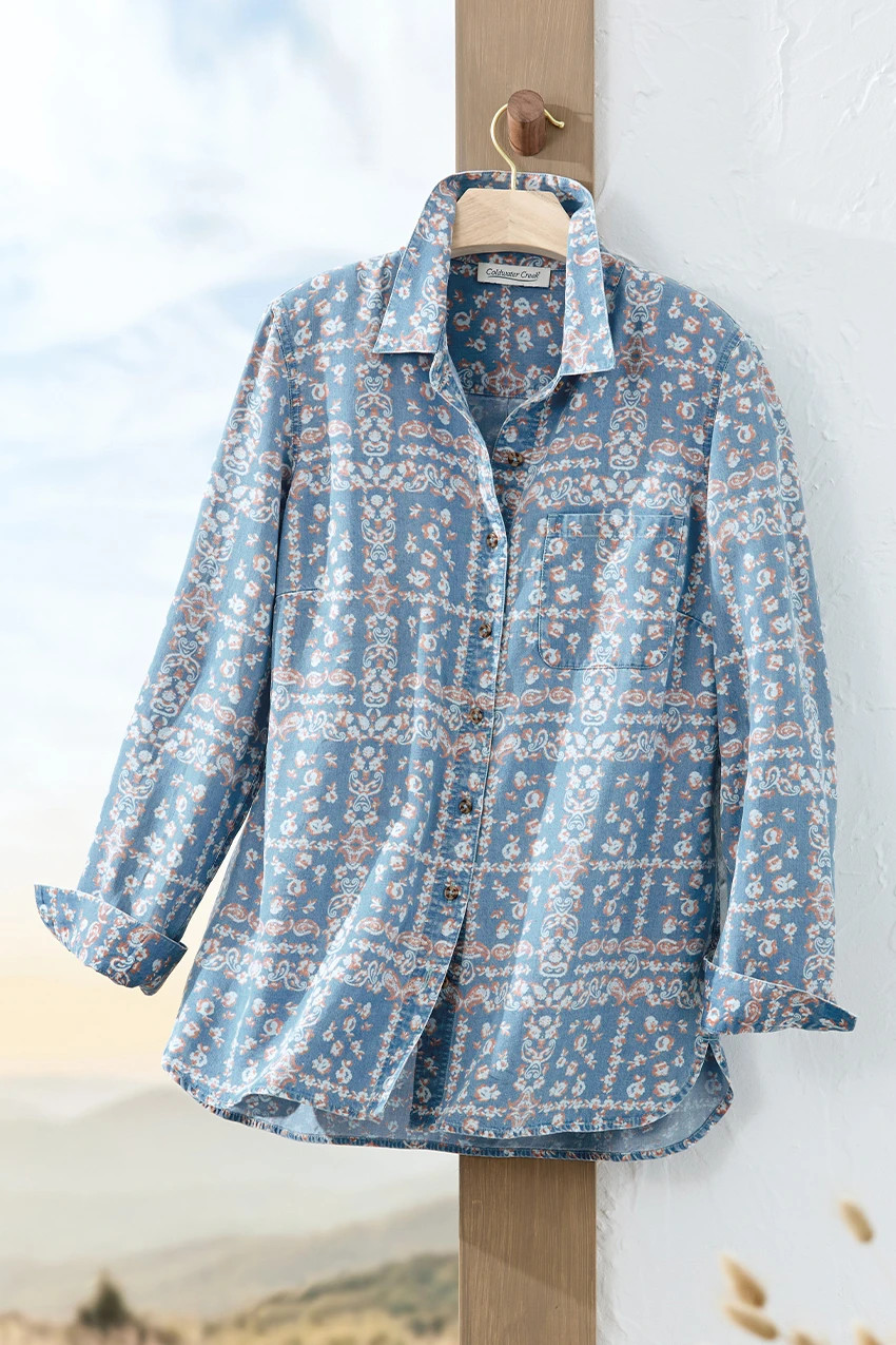 Floral Mix TENCEL™ Big Shirt | Coldwater Creek