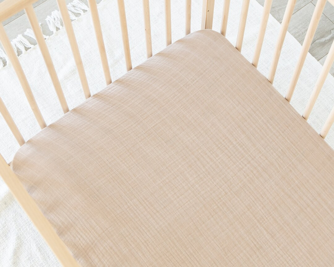Deluxe Muslin Crib Sheet in Oat | Etsy (US)