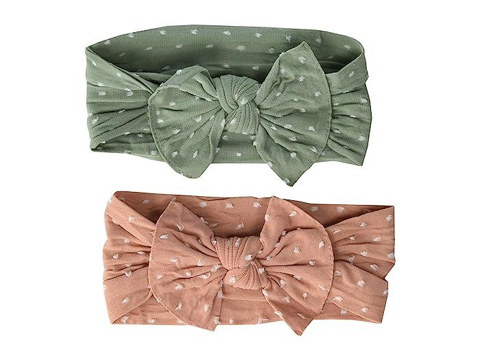 Baby Bling 2-Pack Shabby Knot (Infant/Toddler) (Sage Dot/Rose Gold Dot) Headband | Zappos