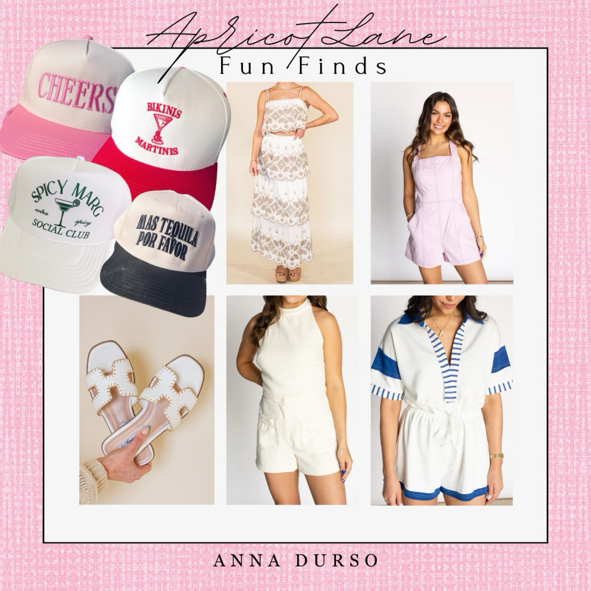 The cutest spring finds at Apricot Lane 🩷🛍️  


#FashionForward #BoutiqueStyle #ChicClothing #TrendyThreads #SlayInStyle #OutfitGoals #FashionistaFaves #StyleInspiration #ShopLocal #UniqueFashion #StatementPieces #DressToImpress #FashionAddict #InstaFashion #DesignerWear #FashionObsessed #ClosetEssentials #LuxuryFashion #FashionFlair #StreetStyle #FashionDiaries #FashionTrends #StyleIcon #OOTD #FashionBlogger #FashionPhotography #Dress #Skirts #Shirt #Hat #Springclothes #Spring #Summer

#LTKSeasonal #LTKfindsunder100 #LTKfindsunder50