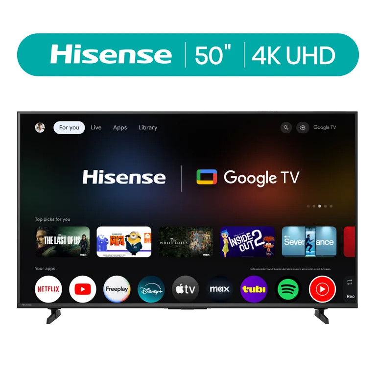 Hisense 50-Inch Class H5 Series 4K UHD HDR Google Smart TV (50H5BG, 2025 Model) - Dolby Vision Ga... | Walmart (US)