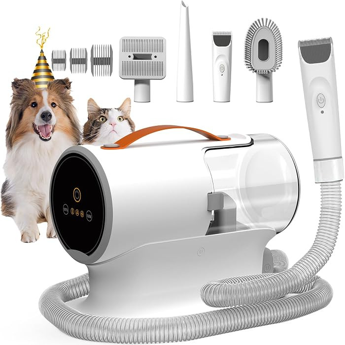 FIXR Dog Grooming Vacuum Kit with Clippers, 12000Pa Strong Suction, 2L Large Dust Cup, Low Noise <50dB, 5-in-1 Pet Hair Trimmer for Dogs Cats Shedding & Home Grooming | Amazon (US)