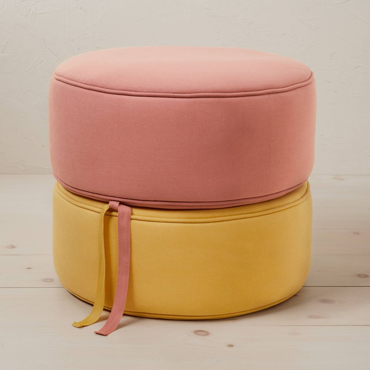 Appenine Linen Stacking Pouf Pink/Yellow - Opalhouse™ designed with Jungalow™ | Target