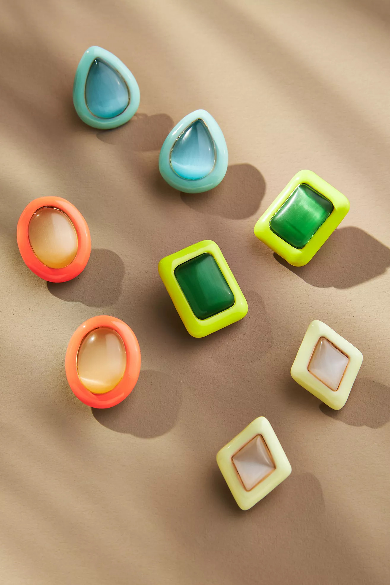 Geometric Colorblock Post Earrings | Anthropologie (US)