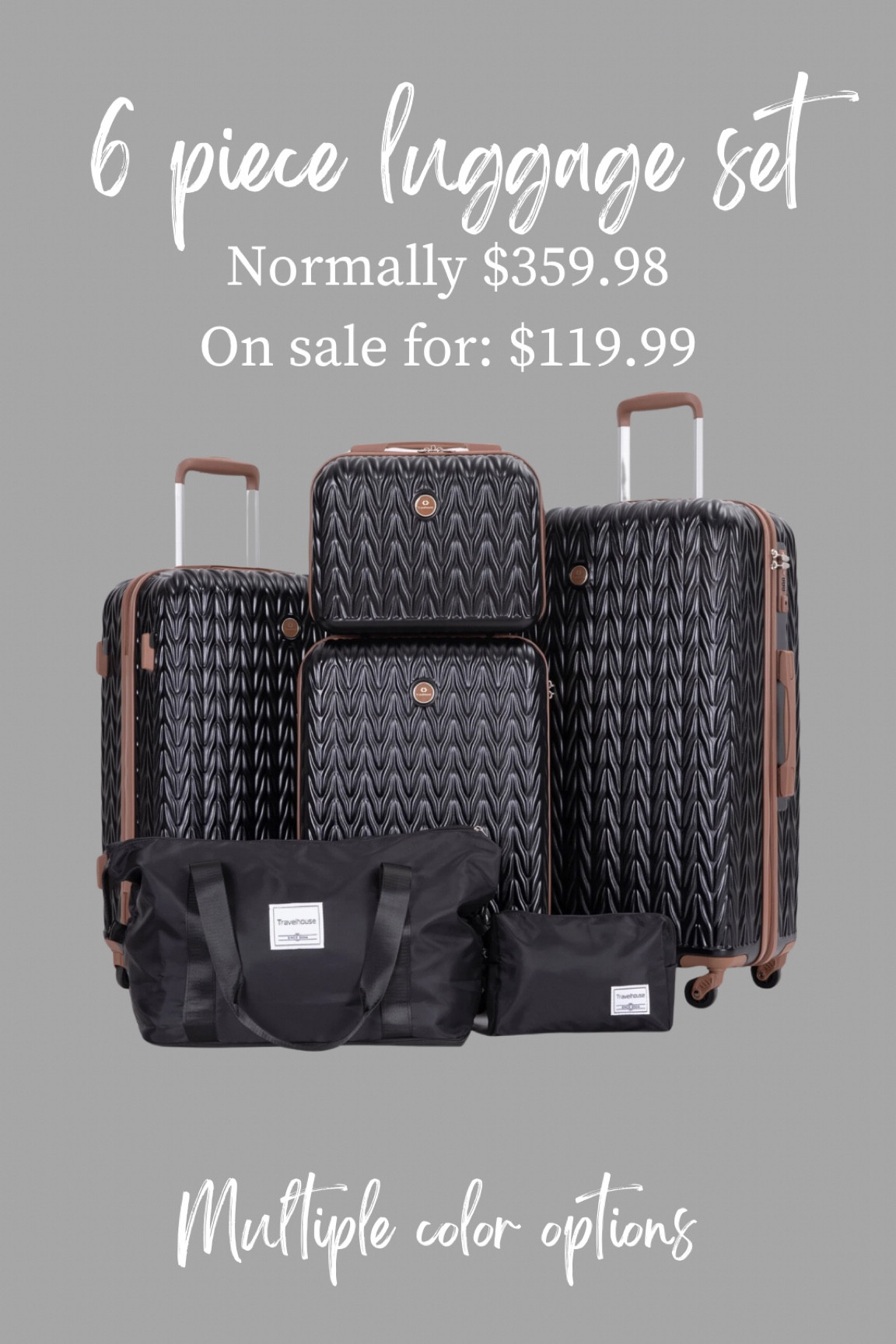 Such a great deal on the six piece luggage set! Multiple color options


#LTKActive #LTKSeasonal #LTKTravel