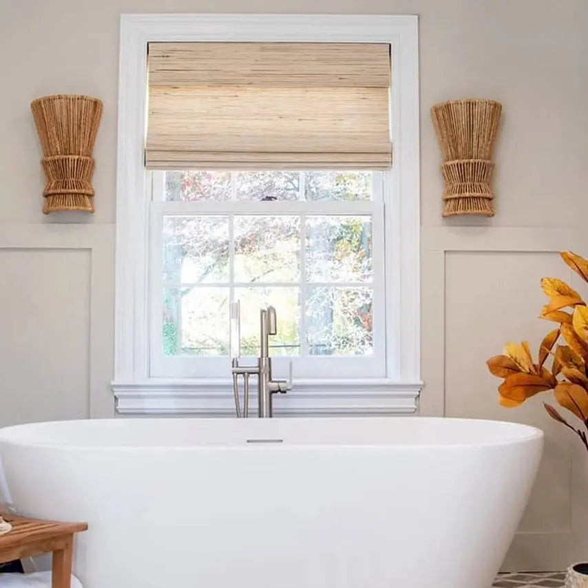 Rae Natural Ramie Jute Woven Wood Shades - Series D | TWOPAGES