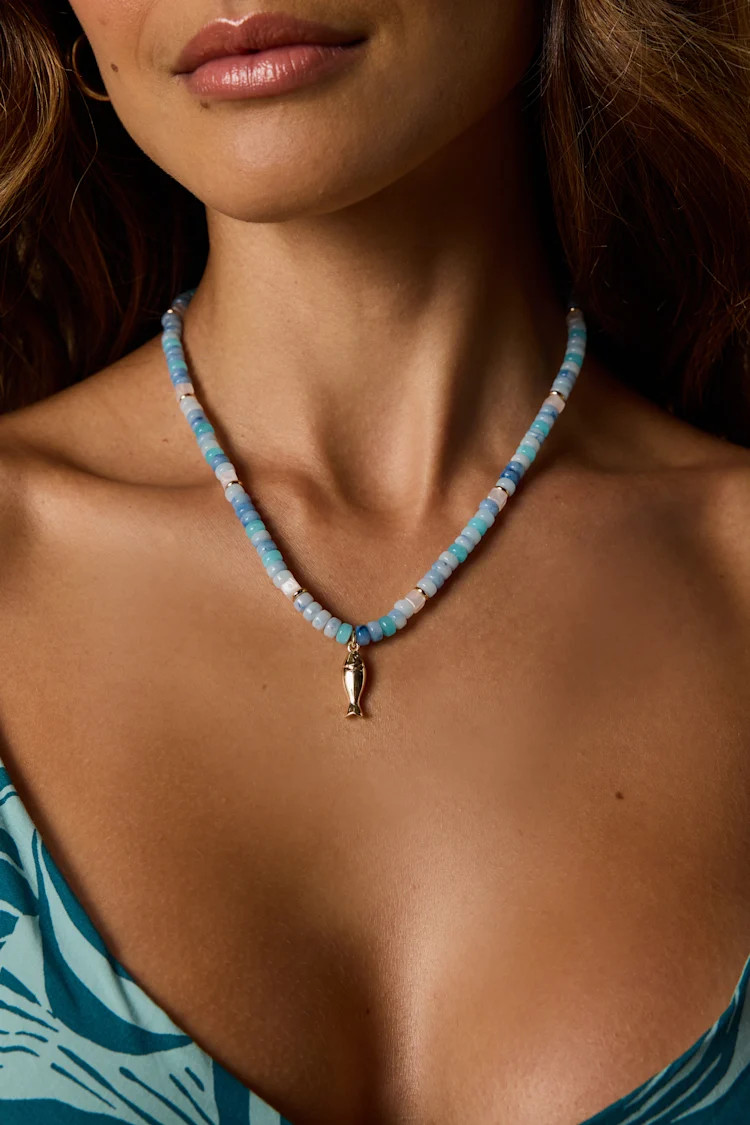 Albacore Blue Multi Beaded Choker Necklace | Lulus